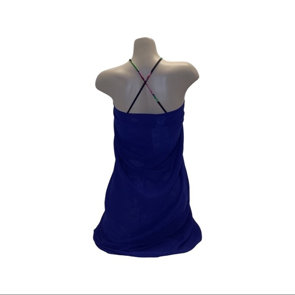 Zuliana Blue One Size Long Sarong/Cover Up. Made in USA - Picture 3 of 3